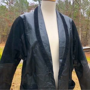 Vintage leather trench coat